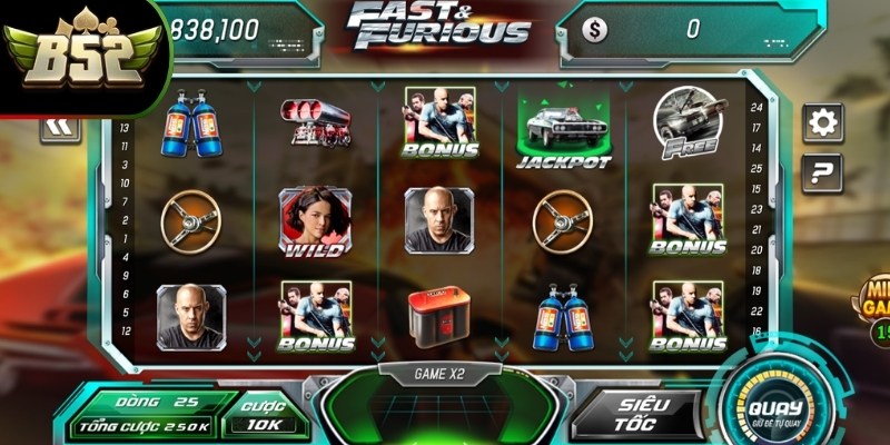 Fast Furious tại B52Club là một trò chơi trực tuyến hấp dẫn