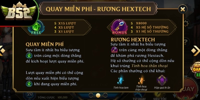 Đủ 3 hình ngọc xanh để kích hoạt vòng quay miễn phí